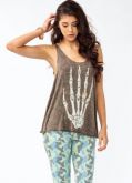 GRAPHIC SKELETON HAND TANK