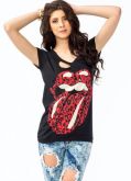 GRAPHIC LEOPARD PRINT LIPS TEE