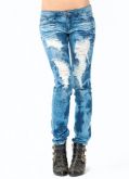 DISTRESSED BLEACHED SKINNY JEANS